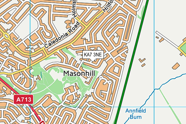 KA7 3NE map - OS VectorMap District (Ordnance Survey)