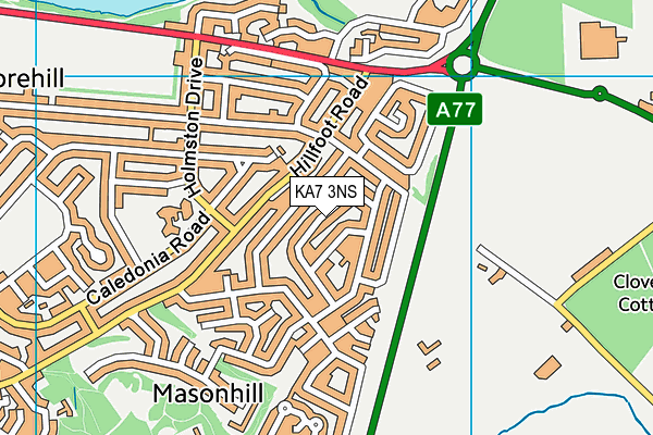 KA7 3NS map - OS VectorMap District (Ordnance Survey) KA7 3NS map - OS VectorMap District (Ordnance Survey)