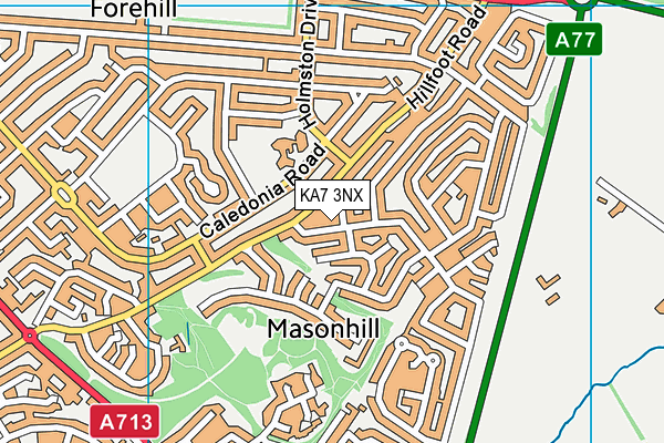 KA7 3NX map - OS VectorMap District (Ordnance Survey) KA7 3NX map - OS VectorMap District (Ordnance Survey)