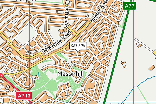 KA7 3PA map - OS VectorMap District (Ordnance Survey)