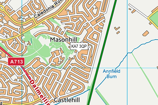 KA7 3QP map - OS VectorMap District (Ordnance Survey)