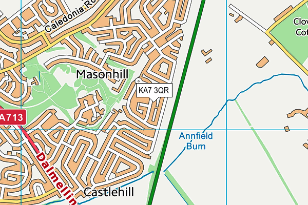 KA7 3QR map - OS VectorMap District (Ordnance Survey) KA7 3QR map - OS VectorMap District (Ordnance Survey)