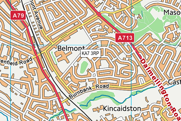 KA7 3RP map - OS VectorMap District (Ordnance Survey)