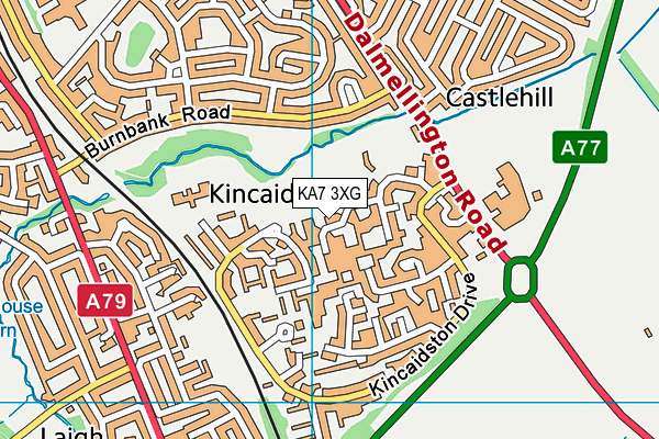 KA7 3XG map - OS VectorMap District (Ordnance Survey) KA7 3XG map - OS VectorMap District (Ordnance Survey)