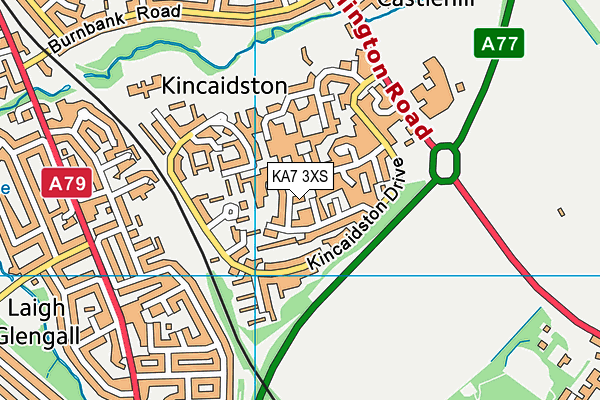 KA7 3XS map - OS VectorMap District (Ordnance Survey) KA7 3XS map - OS VectorMap District (Ordnance Survey)