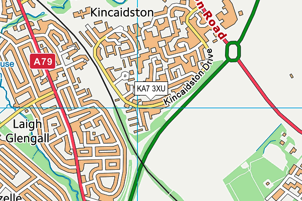 KA7 3XU map - OS VectorMap District (Ordnance Survey) KA7 3XU map - OS VectorMap District (Ordnance Survey)