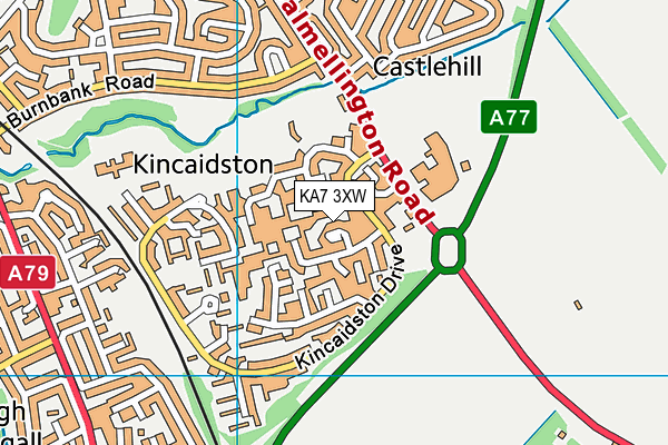 KA7 3XW map - OS VectorMap District (Ordnance Survey) KA7 3XW map - OS VectorMap District (Ordnance Survey)