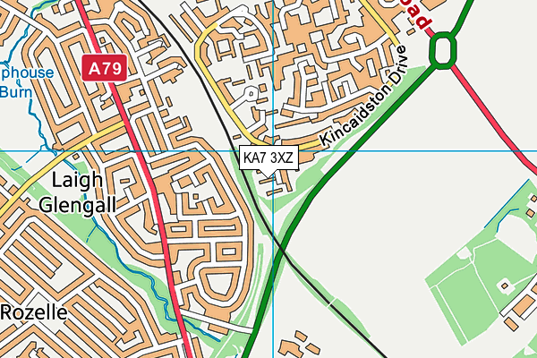 KA7 3XZ map - OS VectorMap District (Ordnance Survey) KA7 3XZ map - OS VectorMap District (Ordnance Survey)