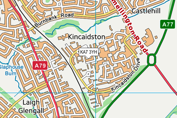 KA7 3YH map - OS VectorMap District (Ordnance Survey) KA7 3YH map - OS VectorMap District (Ordnance Survey)