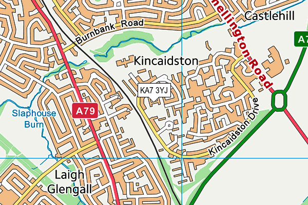 KA7 3YJ map - OS VectorMap District (Ordnance Survey) KA7 3YJ map - OS VectorMap District (Ordnance Survey)