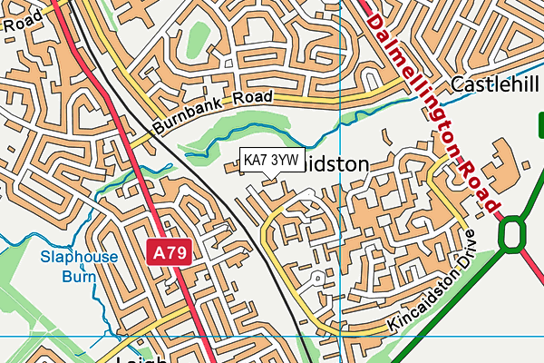 KA7 3YW map - OS VectorMap District (Ordnance Survey) KA7 3YW map - OS VectorMap District (Ordnance Survey)