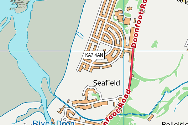 KA7 4AN map - OS VectorMap District (Ordnance Survey) KA7 4AN map - OS VectorMap District (Ordnance Survey)