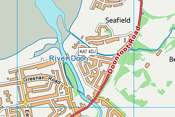 KA7 4DJ map - OS VectorMap District (Ordnance Survey) KA7 4DJ map - OS VectorMap District (Ordnance Survey)