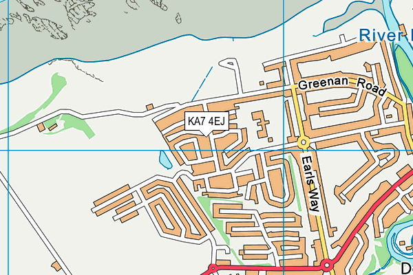 KA7 4EJ map - OS VectorMap District (Ordnance Survey) KA7 4EJ map - OS VectorMap District (Ordnance Survey)