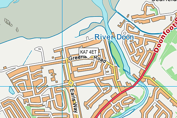 KA7 4ET map - OS VectorMap District (Ordnance Survey) KA7 4ET map - OS VectorMap District (Ordnance Survey)
