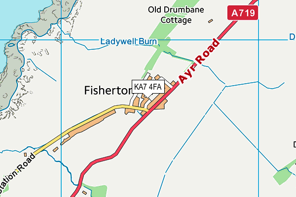 KA7 4FA map - OS VectorMap District (Ordnance Survey) KA7 4FA map - OS VectorMap District (Ordnance Survey)