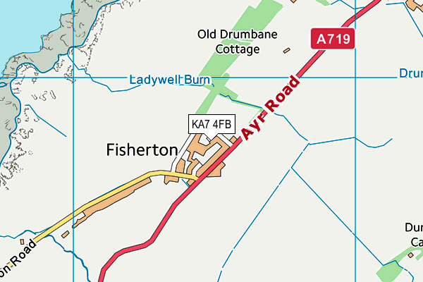 KA7 4FB map - OS VectorMap District (Ordnance Survey)