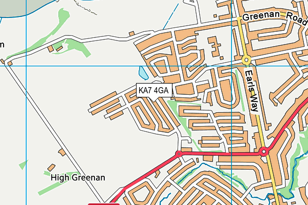 KA7 4GA map - OS VectorMap District (Ordnance Survey) KA7 4GA map - OS VectorMap District (Ordnance Survey)