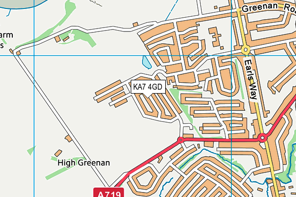 KA7 4GD map - OS VectorMap District (Ordnance Survey) KA7 4GD map - OS VectorMap District (Ordnance Survey)