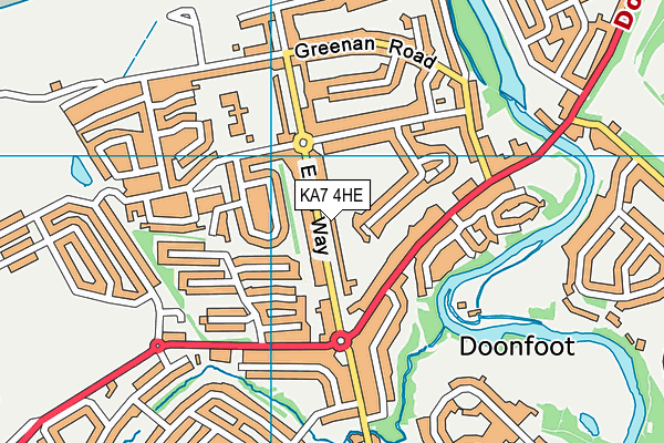 KA7 4HE map - OS VectorMap District (Ordnance Survey) KA7 4HE map - OS VectorMap District (Ordnance Survey)