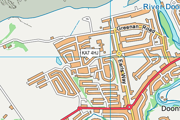 KA7 4HJ map - OS VectorMap District (Ordnance Survey) KA7 4HJ map - OS VectorMap District (Ordnance Survey)