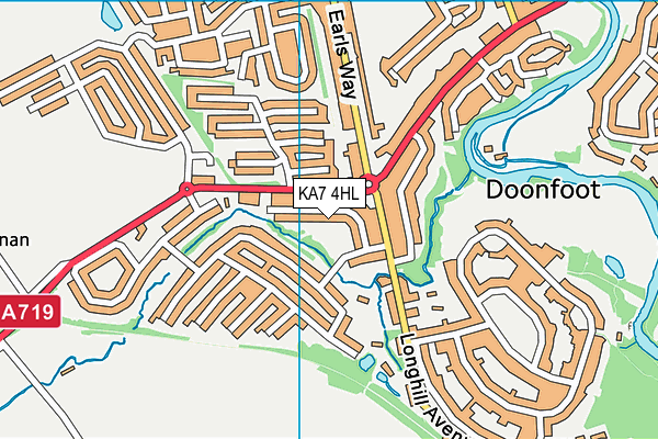 KA7 4HL map - OS VectorMap District (Ordnance Survey) KA7 4HL map - OS VectorMap District (Ordnance Survey)