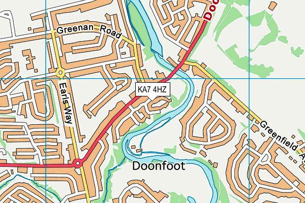KA7 4HZ map - OS VectorMap District (Ordnance Survey) KA7 4HZ map - OS VectorMap District (Ordnance Survey)