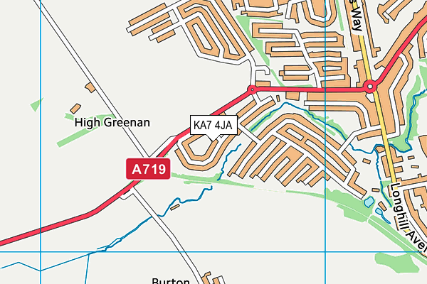 KA7 4JA map - OS VectorMap District (Ordnance Survey) KA7 4JA map - OS VectorMap District (Ordnance Survey)