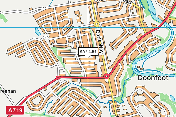 KA7 4JG map - OS VectorMap District (Ordnance Survey) KA7 4JG map - OS VectorMap District (Ordnance Survey)