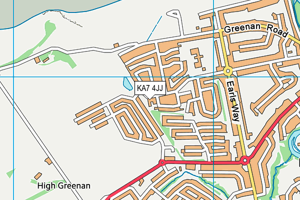 KA7 4JJ map - OS VectorMap District (Ordnance Survey) KA7 4JJ map - OS VectorMap District (Ordnance Survey)