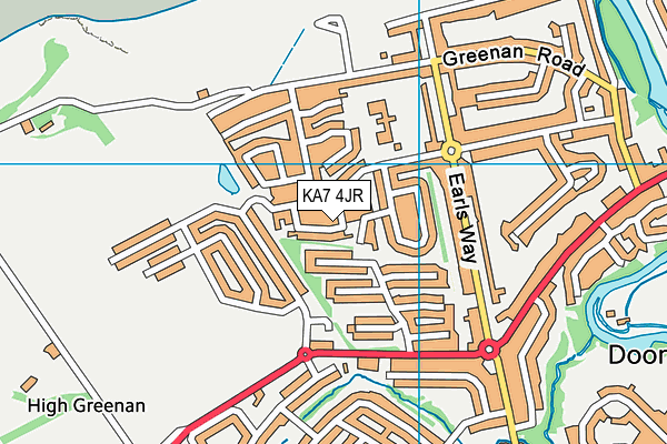 KA7 4JR map - OS VectorMap District (Ordnance Survey) KA7 4JR map - OS VectorMap District (Ordnance Survey)