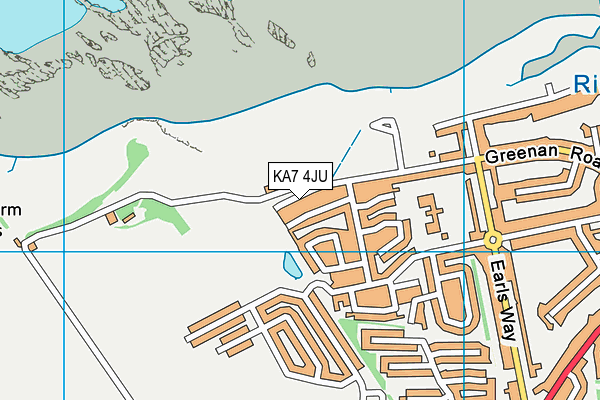 KA7 4JU map - OS VectorMap District (Ordnance Survey) KA7 4JU map - OS VectorMap District (Ordnance Survey)