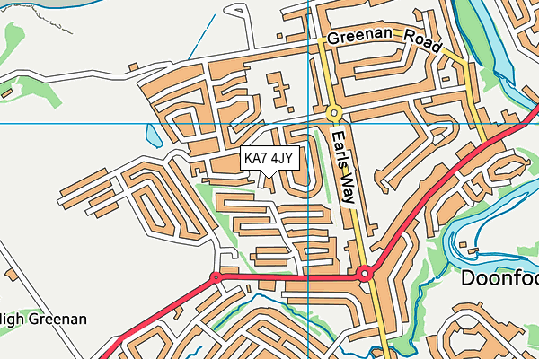 KA7 4JY map - OS VectorMap District (Ordnance Survey) KA7 4JY map - OS VectorMap District (Ordnance Survey)