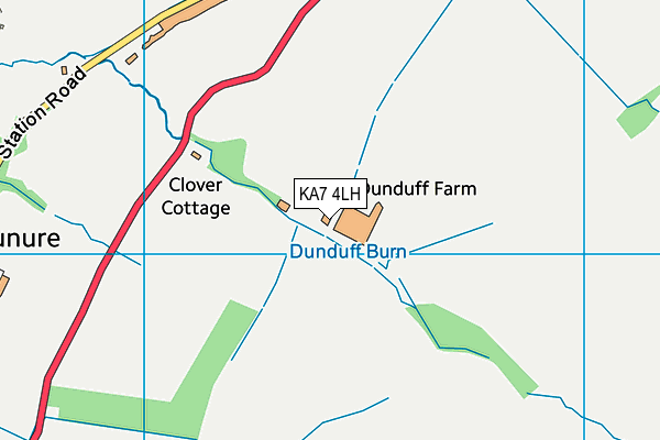 KA7 4LH map - OS VectorMap District (Ordnance Survey)