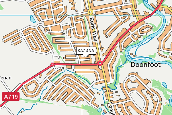KA7 4NA map - OS VectorMap District (Ordnance Survey) KA7 4NA map - OS VectorMap District (Ordnance Survey)