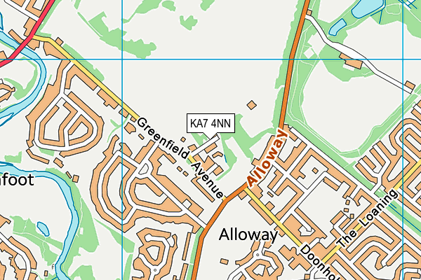 KA7 4NN map - OS VectorMap District (Ordnance Survey) KA7 4NN map - OS VectorMap District (Ordnance Survey)