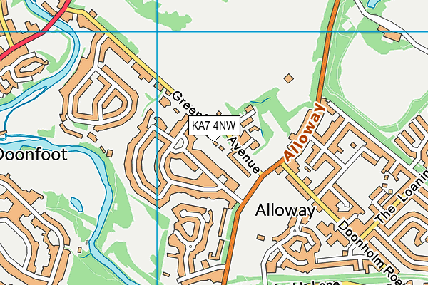KA7 4NW map - OS VectorMap District (Ordnance Survey) KA7 4NW map - OS VectorMap District (Ordnance Survey)