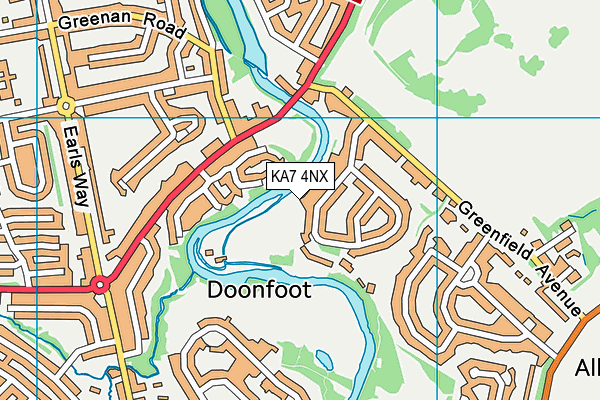 KA7 4NX map - OS VectorMap District (Ordnance Survey) KA7 4NX map - OS VectorMap District (Ordnance Survey)