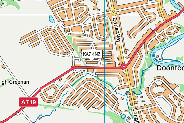 KA7 4NZ map - OS VectorMap District (Ordnance Survey) KA7 4NZ map - OS VectorMap District (Ordnance Survey)