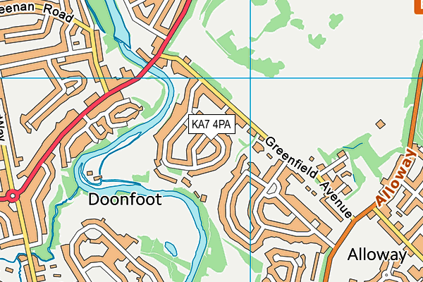 KA7 4PA map - OS VectorMap District (Ordnance Survey) KA7 4PA map - OS VectorMap District (Ordnance Survey)