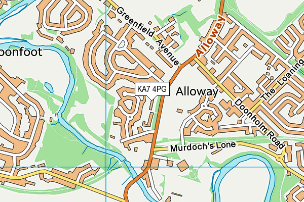 KA7 4PG map - OS VectorMap District (Ordnance Survey) KA7 4PG map - OS VectorMap District (Ordnance Survey)