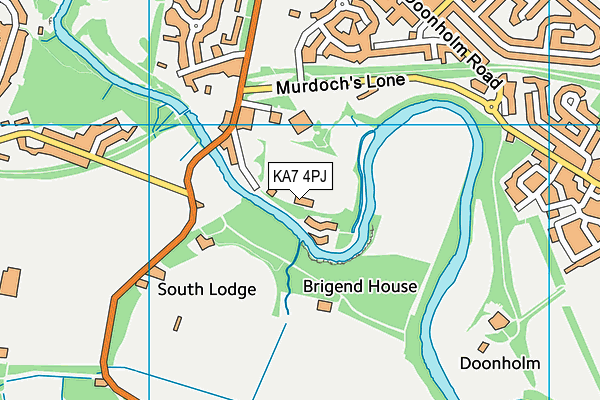 KA7 4PJ map - OS VectorMap District (Ordnance Survey) KA7 4PJ map - OS VectorMap District (Ordnance Survey)