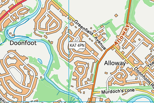 KA7 4PN map - OS VectorMap District (Ordnance Survey) KA7 4PN map - OS VectorMap District (Ordnance Survey)