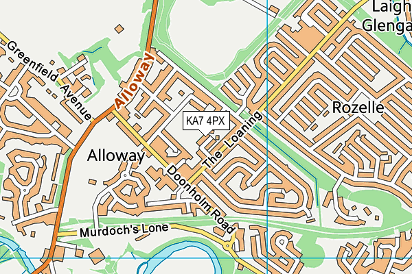 KA7 4PX map - OS VectorMap District (Ordnance Survey) KA7 4PX map - OS VectorMap District (Ordnance Survey)