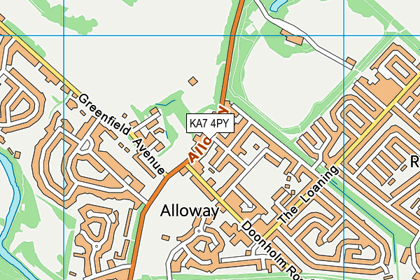 KA7 4PY map - OS VectorMap District (Ordnance Survey) KA7 4PY map - OS VectorMap District (Ordnance Survey)