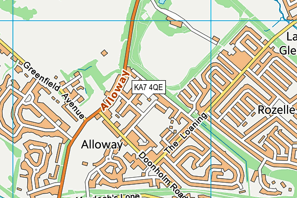 KA7 4QE map - OS VectorMap District (Ordnance Survey) KA7 4QE map - OS VectorMap District (Ordnance Survey)