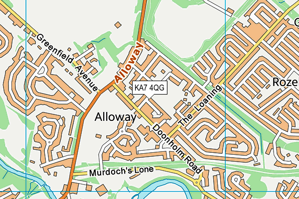 KA7 4QG map - OS VectorMap District (Ordnance Survey) KA7 4QG map - OS VectorMap District (Ordnance Survey)