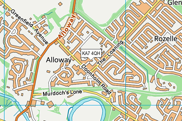 KA7 4QH map - OS VectorMap District (Ordnance Survey) KA7 4QH map - OS VectorMap District (Ordnance Survey)