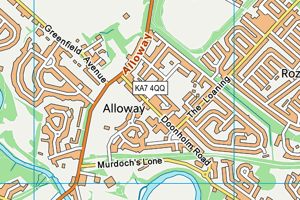 KA7 4QQ map - OS VectorMap District (Ordnance Survey) KA7 4QQ map - OS VectorMap District (Ordnance Survey)