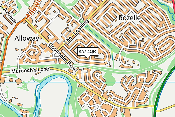 KA7 4QR map - OS VectorMap District (Ordnance Survey) KA7 4QR map - OS VectorMap District (Ordnance Survey)